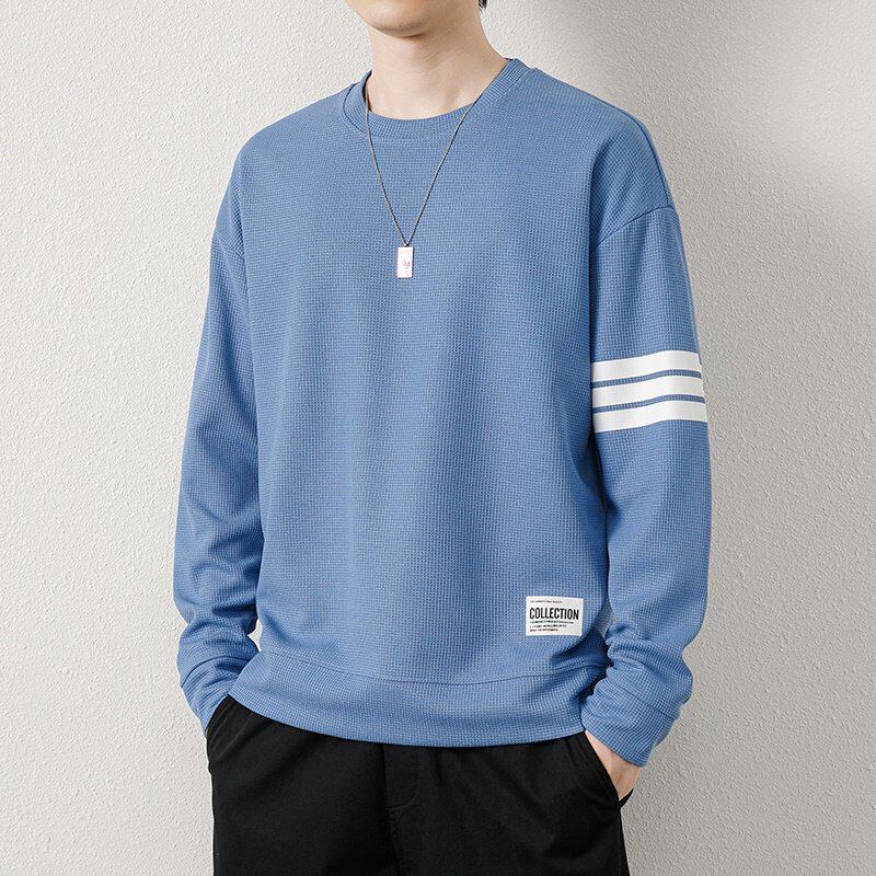 73813-P40圆领卫衣男士春秋季ins港风休闲长袖t恤潮牌宽松百搭，男装卫衣，电商D310（原电商305）
