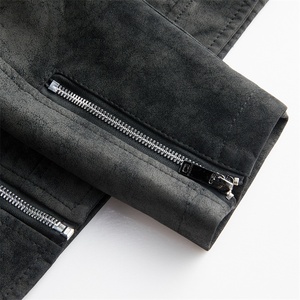 JK898-P100加绒轻熟风机车皮衣外套男秋冬韩版休闲pu皮夹克潮图片