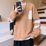 84536-P55秋冬休闲圆领毛衣男针织打底衫，男装针织衫/毛衣，电商D310B