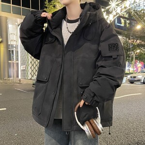 79010-特P268脏脏90白鸭绒羽绒服男士冬季装工装连帽羽绒外套图片