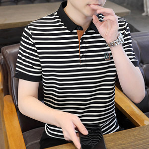 84041-P40春秋新款短袖T恤男休闲打底衫男士修身衫商务休闲图片