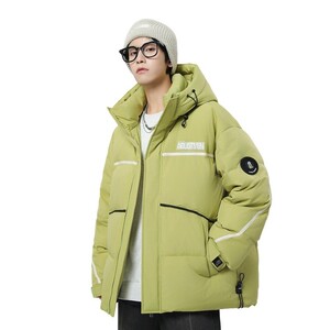 79009-特P258男士白鸭绒连帽羽绒服男冬季加厚情侣羽绒外套冬装图片