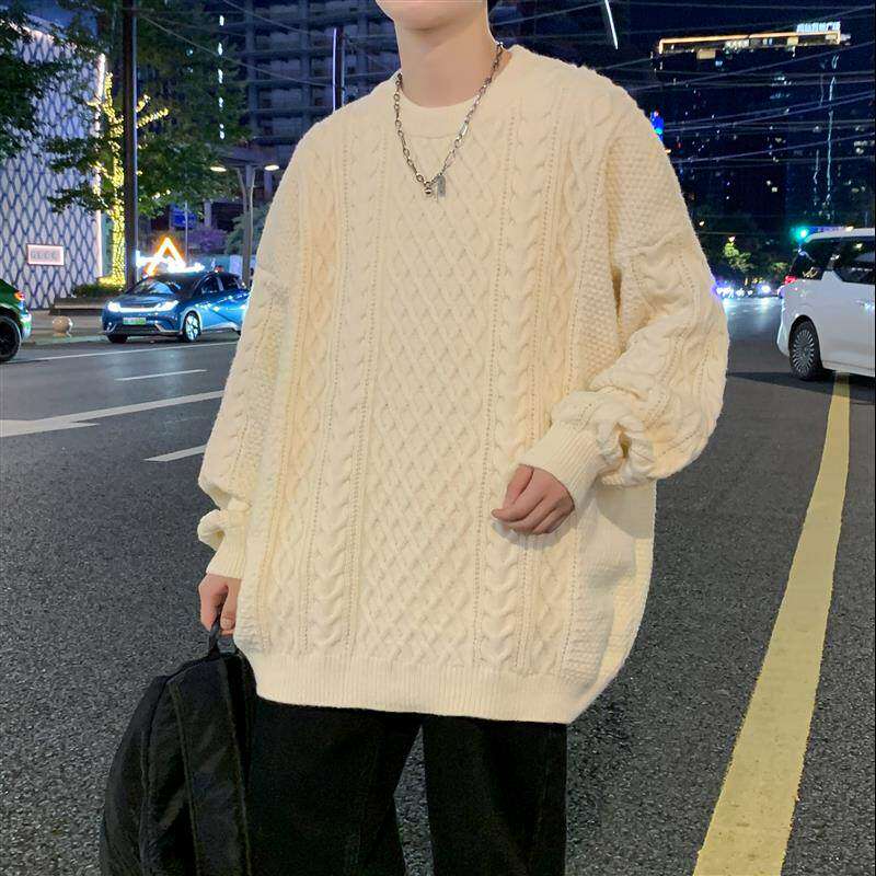 78267-特P50 秋冬新款休闲毛衣男长袖针织衫 港风宽松毛衣打底衫图片