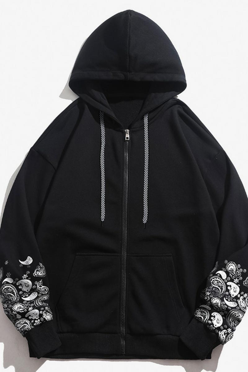 得物二开GSY9915-特P55卫衣外套男纯棉宽松休闲连帽拉链开衫,男装卫衣,电商D310B