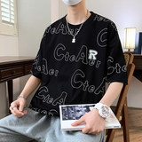 84160-P38学院风短袖t恤男女夏季港风ins潮牌班服炸街翻领半袖，男装T恤，电商D310B