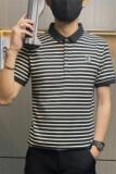 PL041-P40夏季男士条纹拼色短袖POLO衫韩版休闲翻领T恤青年潮牌，男装Polo衫，电商D310B