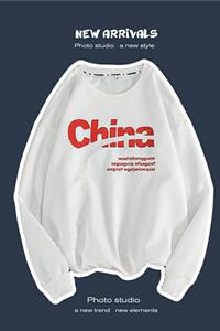 8551圆领套头卫衣ins韩版潮流宽松港风潮牌休闲外套图片