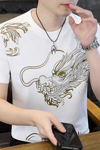 84175-P35夏季新款圆领T恤男短袖打底衫图片