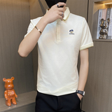 PL033-P40控65夏季Polo衫男士短袖T恤小熊刺绣翻领透气男潮t恤，男装Polo衫，电商D310B