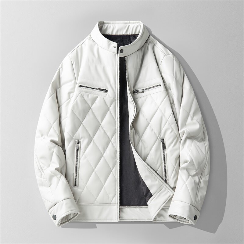68708-P115pu皮棉衣男士冬季加厚棉服韩版青年机车皮夹克外套,男装皮衣,电商D310B