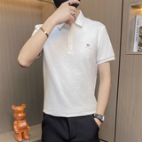 PL054-P45短袖t恤男夏季新款翻领POLO衫个性潮牌韩版休闲上衣，男装Polo衫，电商D310B