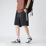 19906-特P30侧边条纹运动短裤男贴标美式休闲裤港风宽松学生，男装休闲裤，电商D310B