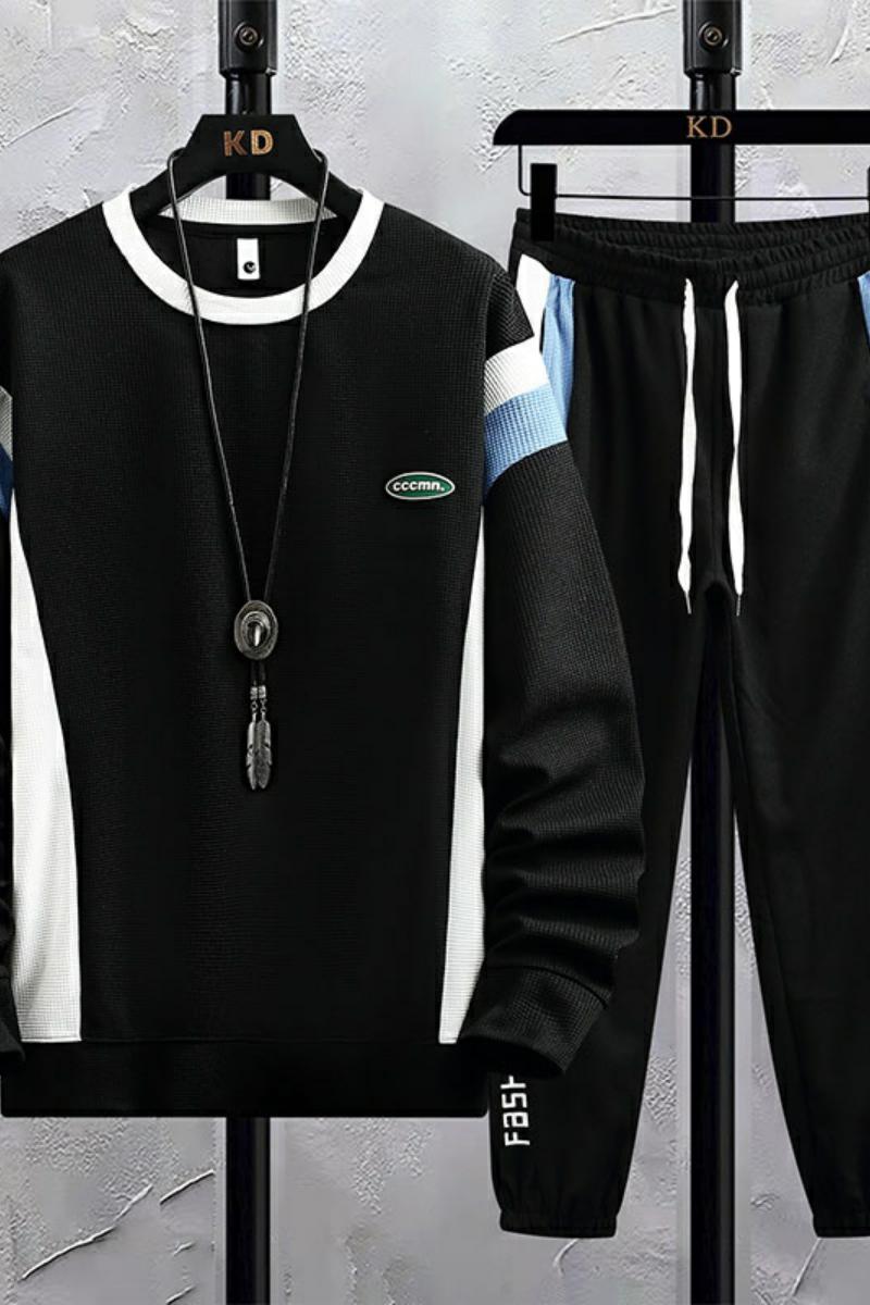 7823-P70卫衣休闲运动套装男士2023春秋季新款假两件潮牌衣服,男装卫衣,电商D310（原电商305）