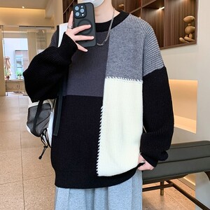 84539-P60 秋冬休闲圆领毛衣男针织打底衫图片