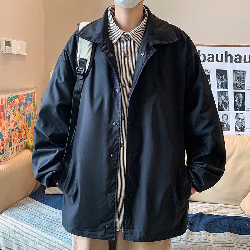 光板二开JK601特P55衬衫领外套男士2024春秋款痞帅夹克大码,男装夹克,电商D310B