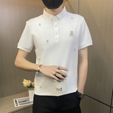 PL045-特P40控65夏季翻领短袖polo衫男时尚百搭个性休闲欧货潮衣，男装Polo衫，电商D310B