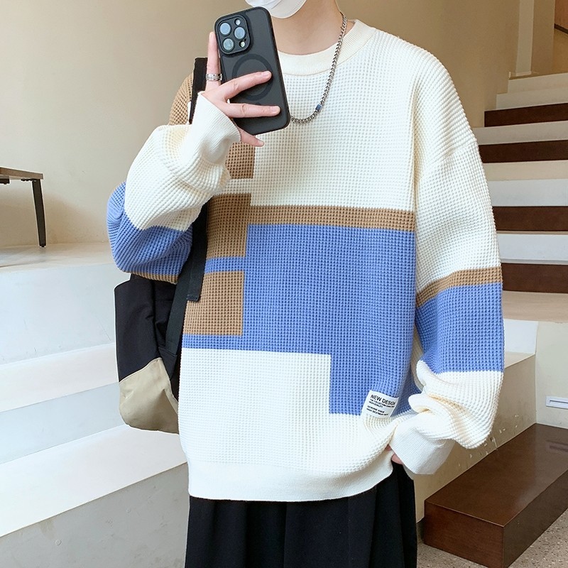84546-P50 秋冬休闲圆领毛衣男针织打底衫图片