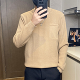 5309-特P55社会小伙修身毛衣男纯色打底衫秋冬季潮牌圆领针织衫帅，男装针织衫/毛衣，电商D310B