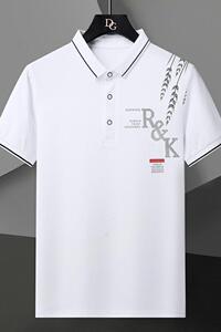 83008-P35年新款翻领T恤男休闲短袖男士青年韩版修身POLO衫图片