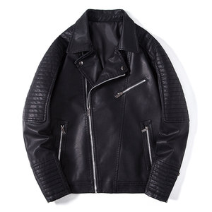 J秋冬新品男式夹克外套青年韩版修身机车服皮衣图片