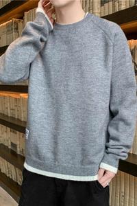 79389-P50毛衣男针织衫秋冬毛衫男士韩版个性潮流圆领线衣上图片