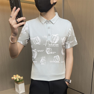 PL027-特P35控55男半袖Polo衫男短袖夏季翻领冰丝体恤打底衫图片