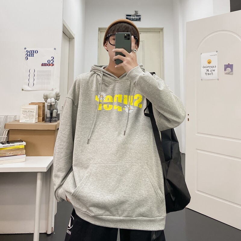 8556-P50连帽卫衣男秋季潮牌宽松ins港风情侣设计感长袖休闲外套图片