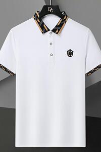 83037-P40年新款翻领T恤男休闲短袖青年修身POLO衫图片
