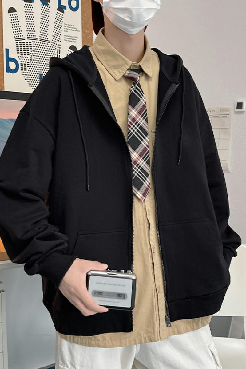 现货光板二开GSY9916-特P33开衫卫衣男士春秋款宽松休闲连帽男生,男装卫衣,电商D310B