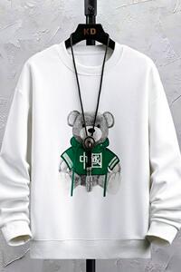73823-P45卫衣男士春秋季潮牌2023新款韩版潮流宽松长袖t恤圆领图片