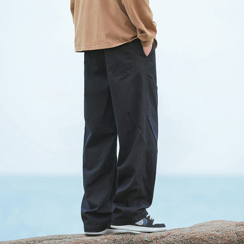 GSY5076-特P55纯棉休闲裤美式高街宽松直筒阔腿长裤男工装裤,男装休闲裤,电商D310B