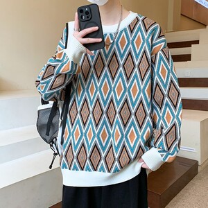 84730-P65秋冬休闲圆领毛衣男针织打底衫图片