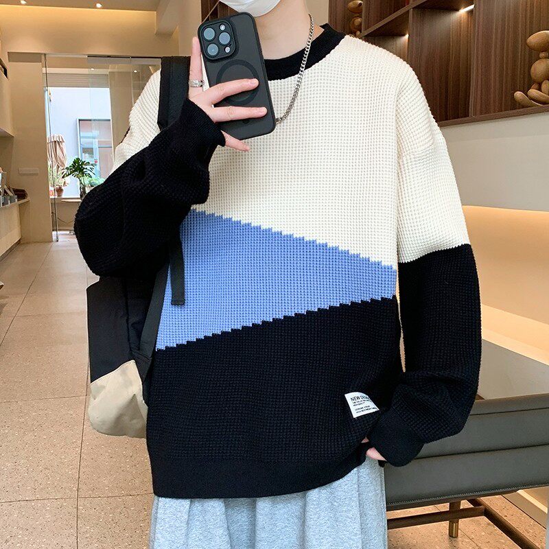 84543-P50 秋冬休闲圆领毛衣男针织打底衫图片