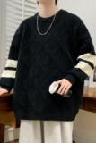 83966-P55秋冬新款休闲毛衣男长袖针织衫港风宽松毛衣打底衫，男装针织衫/毛衣，电商D310B