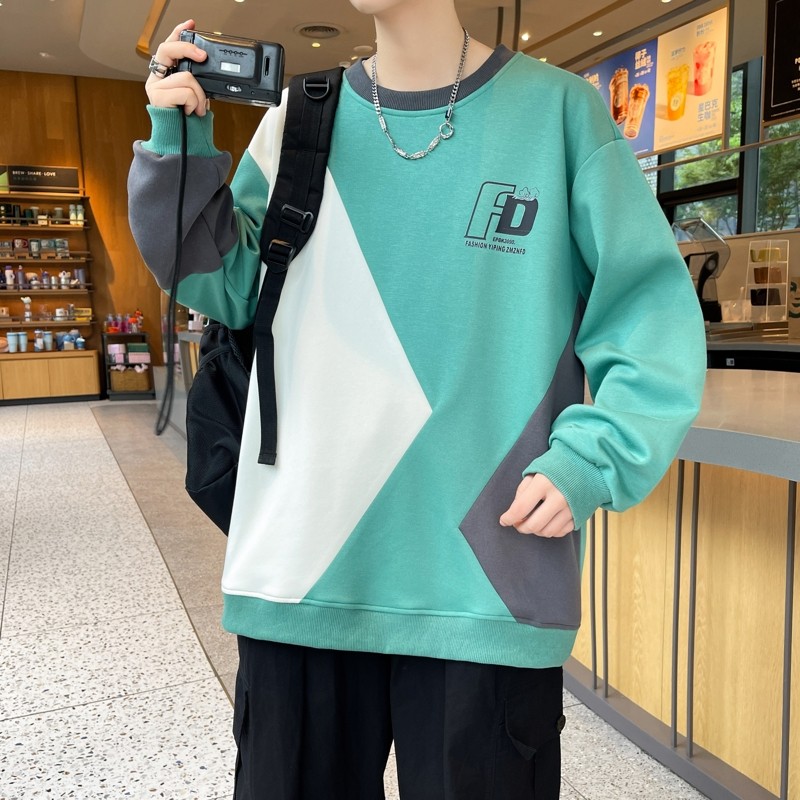 W24207-特P40秋季休闲卫衣男长袖T恤打底衫港风宽松打底衫,男装卫衣,电商D310B