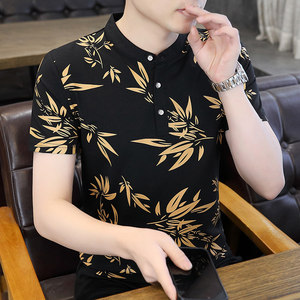 84107-P35春秋新款短袖T恤男休闲打底衫男士修身衫商务休闲图片
