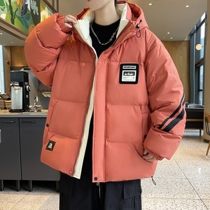 79007-特P258羽绒服男冬宽松加厚保暖潮学生连帽面包服图片