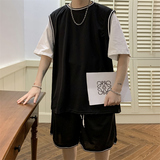 现货TZ01-P40青少年篮球服男孩短袖t恤高中学生运动套装帅气，男装T恤，电商D310B