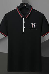 83030-P40年新款翻领T恤男休闲短袖青年修身POLO衫图片