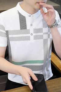 84104-P35春秋新款短袖T恤男休闲打底衫图片