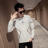 WY03-P50长袖t恤韩版潮流修身印花网红男卫衣社会人小衫，男装卫衣，电商D310B