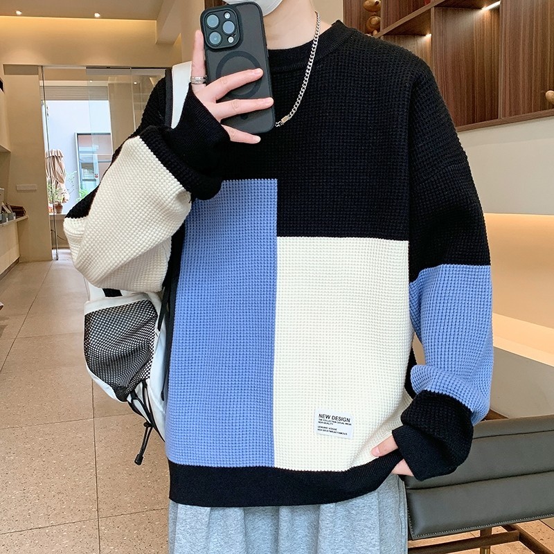 84545-P50秋冬休闲圆领毛衣男针织打底衫,男装针织衫/毛衣,电商D310B