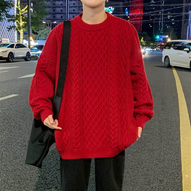 78267-特P50秋冬新款休闲毛衣男长袖针织衫港风宽松毛衣打底衫,男装针织衫/毛衣,电商D310B