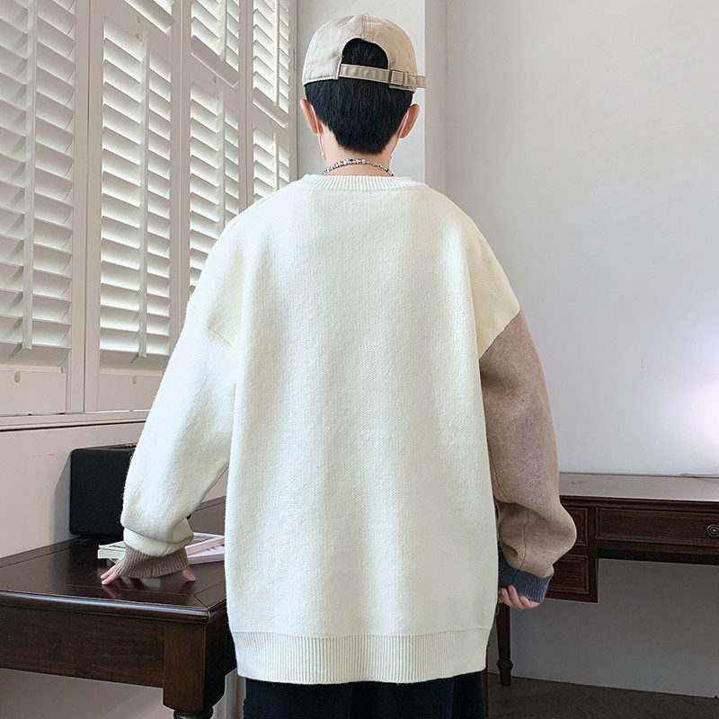 84678-特P58秋冬新款休闲毛衣男长袖针织衫港风宽松打底衫,男装针织衫/毛衣,电商D310B