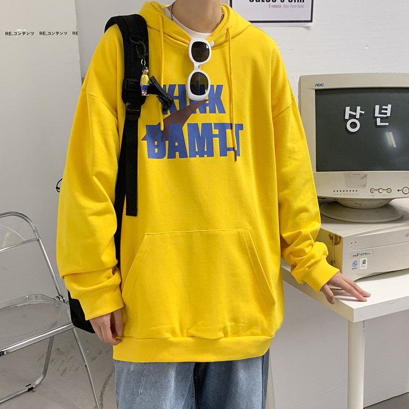 8559连帽卫衣男士潮ins春秋季大码宽松外套2022新款潮流港风图片
