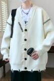 84869-P65秋冬新款休闲毛衣男长袖针织衫港风宽松打底衫，男装针织衫/毛衣，电商D310B