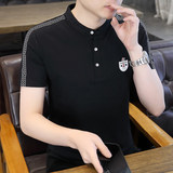 84108-P35春秋新款短袖T恤男休闲打底衫男士修身衫商务休闲，男装T恤，电商D310B