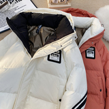 79007-特P258标90羽绒服男款秋冬季加厚宽松情侣连帽学生外套，男装羽绒服，电商D310B