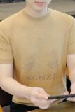 直播7320男装短袖t恤冰丝夏季新款韩版烫钻半，男装T恤，电商D310（原电商305）