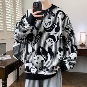 84548-P55 秋冬休闲圆领毛衣男针织打底衫图片